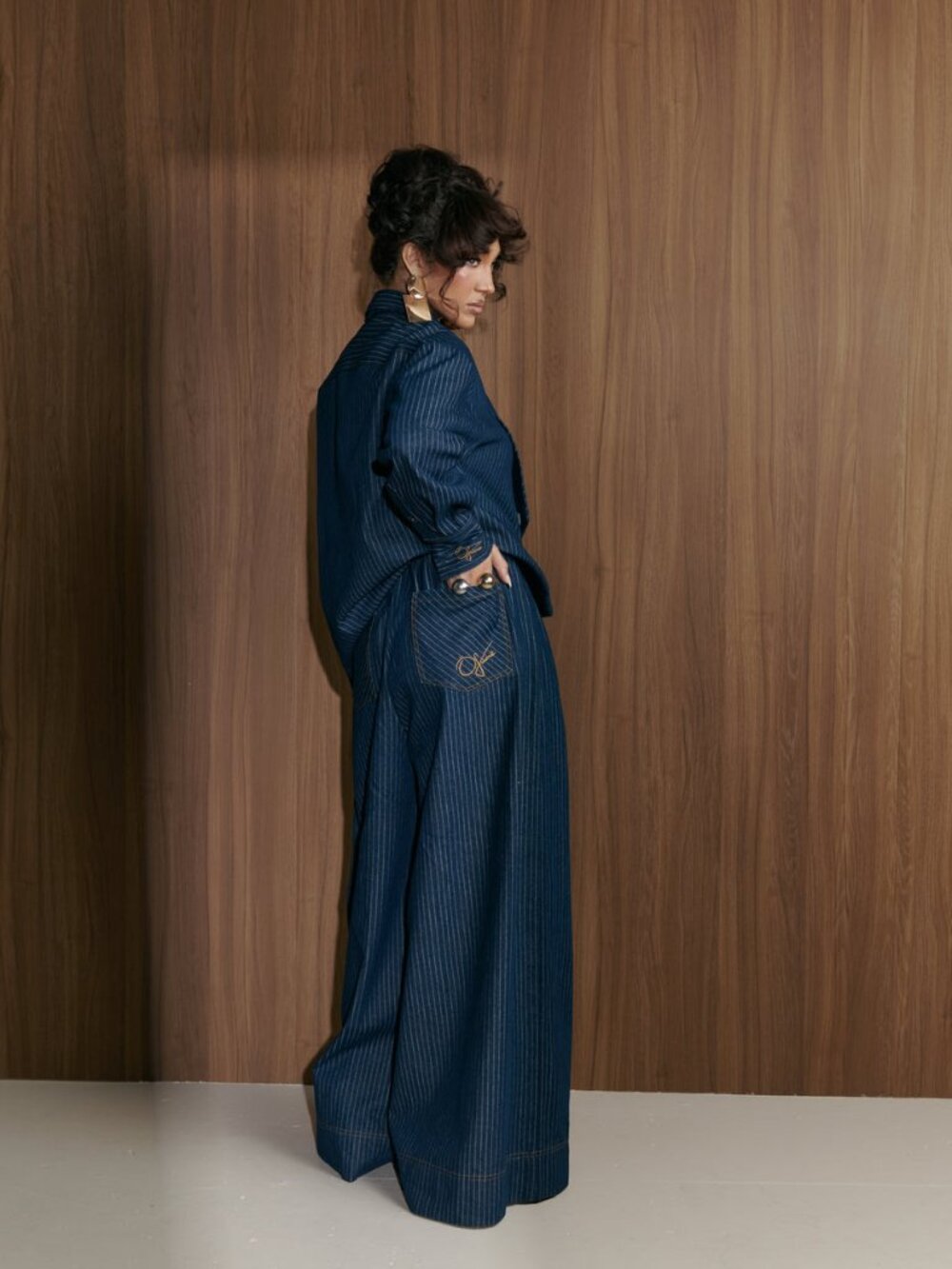 Offure Denim Pinstripe AMARA Pants